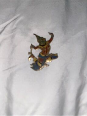 Vintage Siam Sterling Silver Enamel Brooch Pin